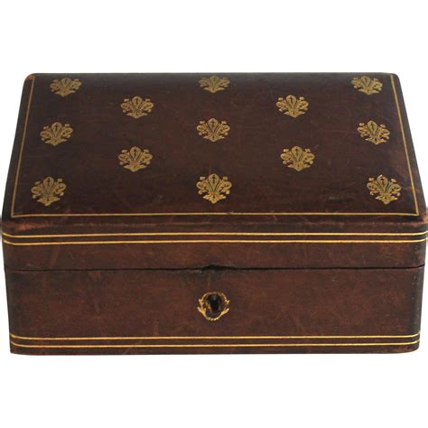 Vintage Embossed Leather Boxes 